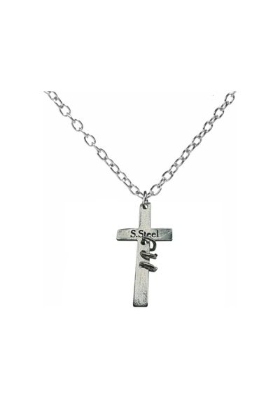 Death Note L Çapraz Haç Kolye 60 Cm Zincirli Unisex Anime Aksesuar Çok renkli