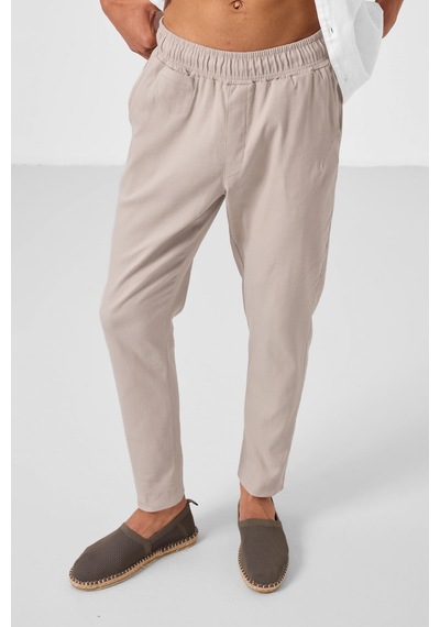 Tommylife Taş Standart Fit Dokuma Hafif Esnek Chino Erkek Pantolon - 82177 Taş
