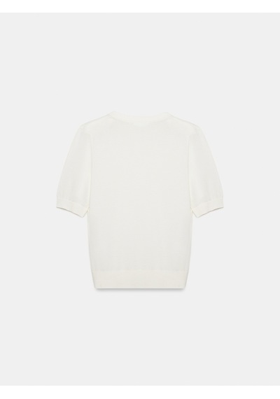 Dilvin 10872 Lyocell Karışımlı Minimal Bluz-ekru