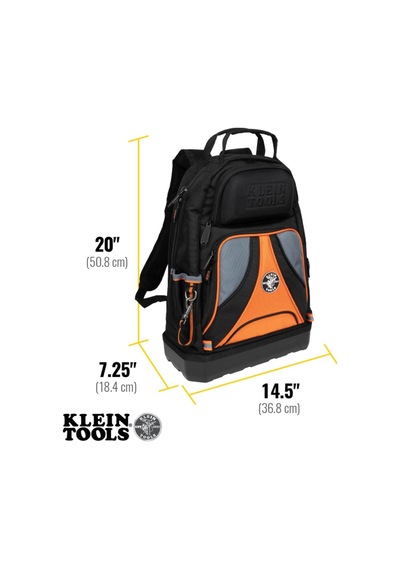 Klein Tools 55421bp-14 Alet Sırt Çantası, Ağır Hizmet Tipi Tradesman Pro Alet Çantası Düzenleyici, 39 Cepli, Kalıplanmış Taban