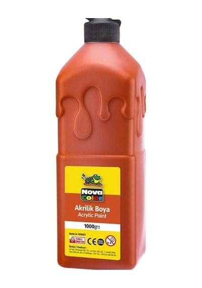 Nova Color Akrilik Boya 1000gr 1 Kilo Turuncu 017 Turuncu