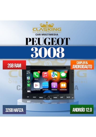 Peugeot Partner 2010-2018 7 Inch 2 Gb Ram 32 Gb Hafıza Androıd
