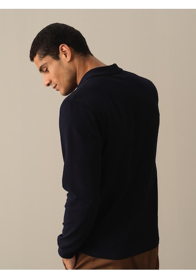 Xint Lacivert Regular Fit Polo Yaka Pamuk Tişört 501951