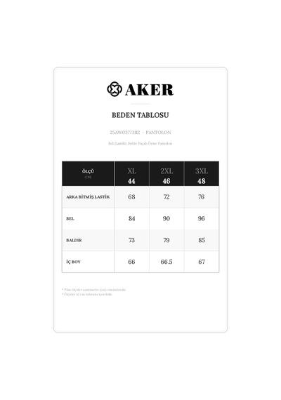 Aker Beli Lastikli Duble Paçalı Örme Pantolon Lacivert Lacivert