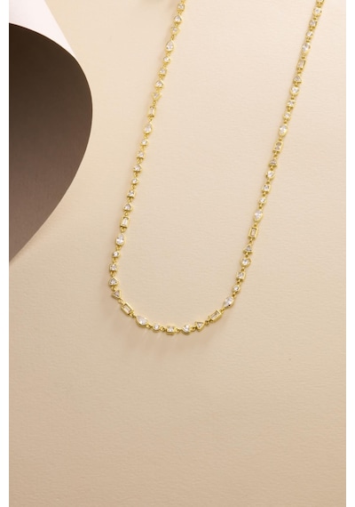 925 Ayar Gümüş Gold Kaplama 5 Farklı Element Tamtur Model Kolye