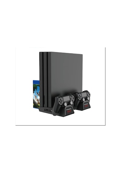 Ps4 Fanlı Şarj Standı - Soğutma Ve Oyun Diski Düzeni Slim/pro Uyumlu