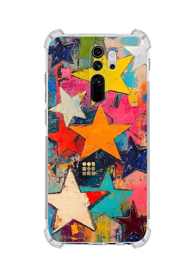 Printify Redmi Note 8 Pro İle Uyumlu Düşlerin Dansı Serisi Yıldız Dansı Tasarımlı Uv Baskılı Köşe Korumalı Antişok Kılıf Şeffaf