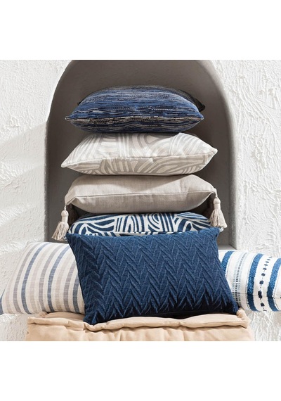 Concept Alba Striped Kırlent Lacivert 30x50 Diğer