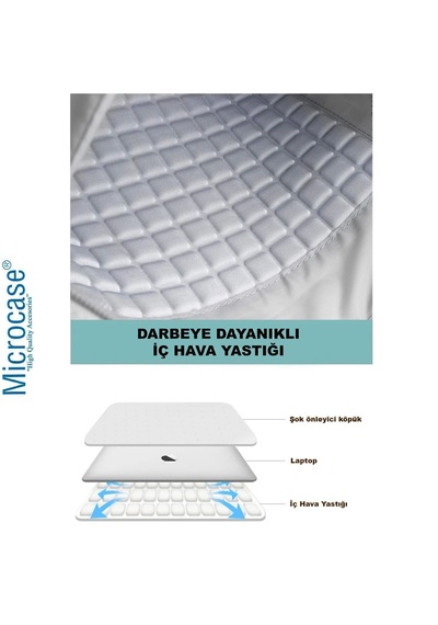 Microcase Samsung Active 4 Pro / Active 5 Pro 10.1'' İle Uyumlu Apple Uyumlu MacBook Laptop Çantası 2 Bölmeli Siyah Al5559