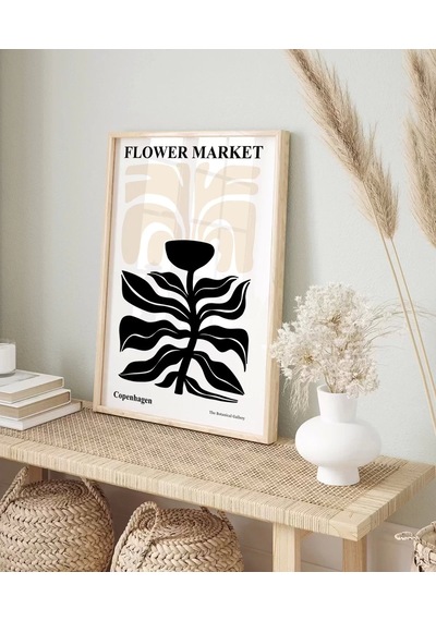 Çerçevesiz Poster White Copenhagen Flower