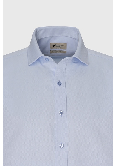 AC&Co / Altınyıldız Classics Erkek Mavi Kolay Ütülenebilir Slim Fit Dar Kesim İtalyan Yaka Armürlü Gömlek Mavi AC&Co / Altınyıldız Classics Erkek Mavi Kolay Ütülenebilir Slim Fit Dar Kesim İtalyan Yaka Armürlü Gömlek Mavi