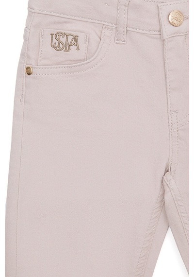 U.S. Polo Assn. Kız Çocuk Kanvas Pantolon 50264078-vr211 Gri
