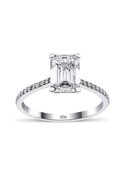 2.50 Karat Emerald Tektaş Laboratuvar Pırlanta Yüzük - Hrd Sertifikalı Altın