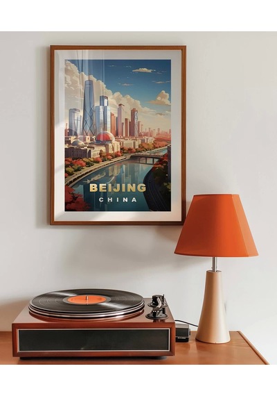 Çerçevesiz Poster Modern Çin İn Yüzü