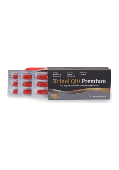 Krinol Q10 Premium - Krill Yağı Ve Koenzim Q10 - 30 Kapsül-1 Kutu