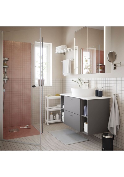 Banyo Tezgahı, Mermer Görünüm, 82x49 Cm Beyaz Banyo Tezgahı, Mermer Görünüm, 82x49 Cm Beyaz