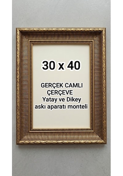 30 X 40 Fotograf Resim Belge Serifika Diploma Çerçevesi Gerçek Camlı 012