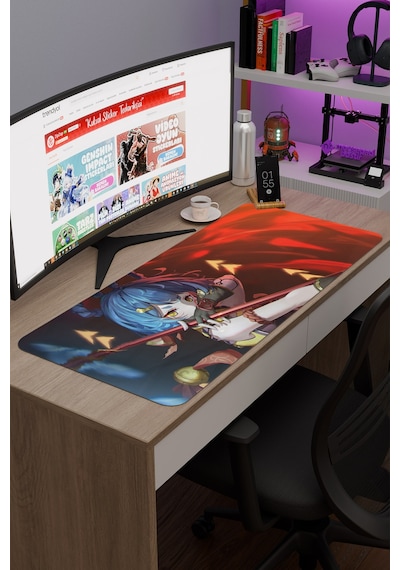 Xiangling Genshin Impact Anime Oyuncu V5 - 90x40 Xxl Gaming Mouse Pad Fare Altlığı