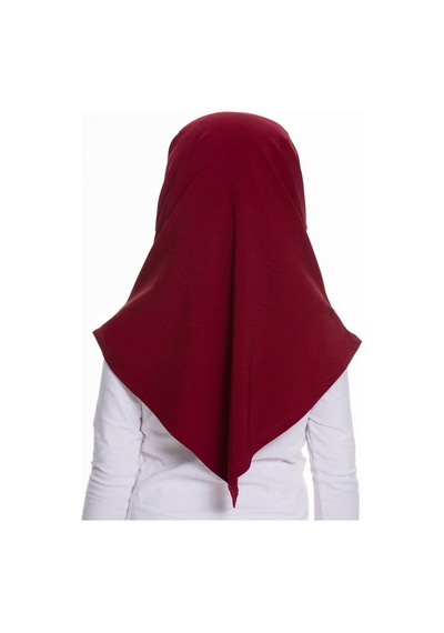 Hürrem Bone Bordo Pratik Hazır Geçmeli Çocuk Tesettür Bone Sandy Kumaş Kendin Bordo