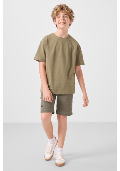 Koyu Bej-camel Pamuklu Oversize Fit Dokuma Hafif Esnek Chino Erkek Çocuk Şort Takım - 11277 Koyu Bej Koyu Bej-camel Pamuklu Oversize Fit Dokuma Hafif Esnek Chino Erkek Çocuk Şort Takım - 11277 Koyu Bej