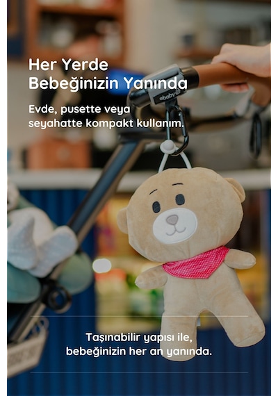 Plus 33 Sesli Ağlama Sensörlü Beyaz Gürültü Cihazı Bebek Uyku Arkadaşı Ayıcık Bej