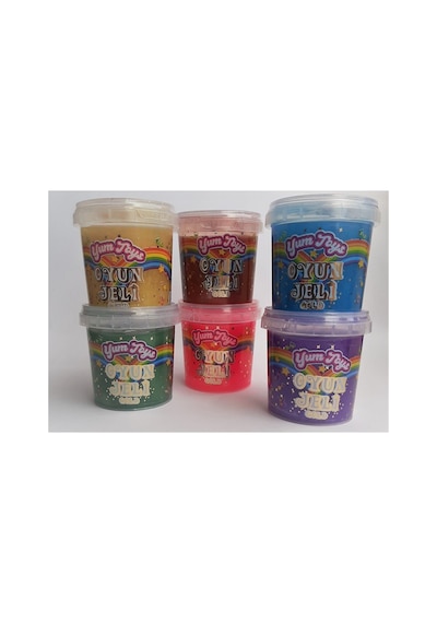 Yumtoys Gold Serisi Slaym - Hazır Slime 6 Renk 6 Kutu 140x6 Gr Sarı, Yeşil, Kırmızı, Pembe, Mavi, Mor