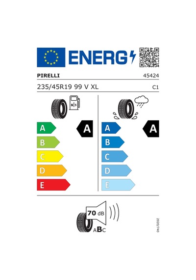 Pirelli 235/45R19 99V XL Elect Elektrikli Cinturato C3 Yaz Lastiği - 2026