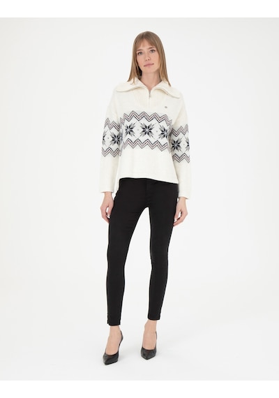 Pierre Cardin Kadın Ekru Triko Kazak 50280731-vr019 Ekru