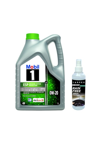 Mobil 1 Esp X2 0W-20 Motor Yağı 5 L + Carpex Cam Yağmur Kaydırıcı