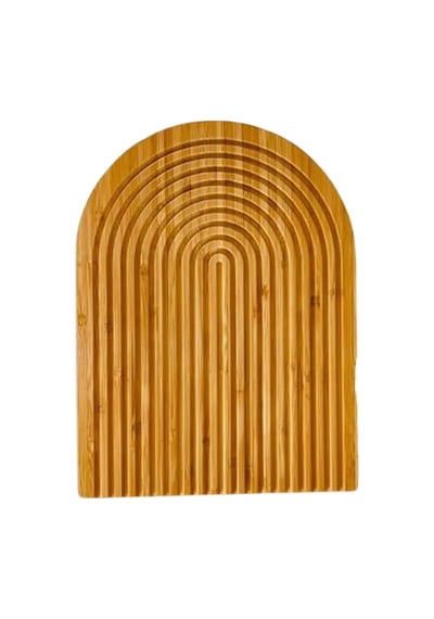 Tr Bambu Oval Çizgili Sunum Ve Kesme Tahtası Estetik Dayanıklı Ve Çok Amaçlı Mutfak Sunum Seti 32x24 Cm Diğer
