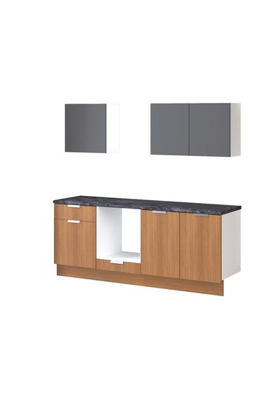 Fly 220 Cm Teak Ank Mutfak Antrasit Fly 220 Cm Teak Ank Mutfak Antrasit