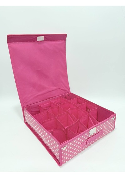 16 Bölmeli Çekmece Düzenleyici Organizer Pembe Benekli 102