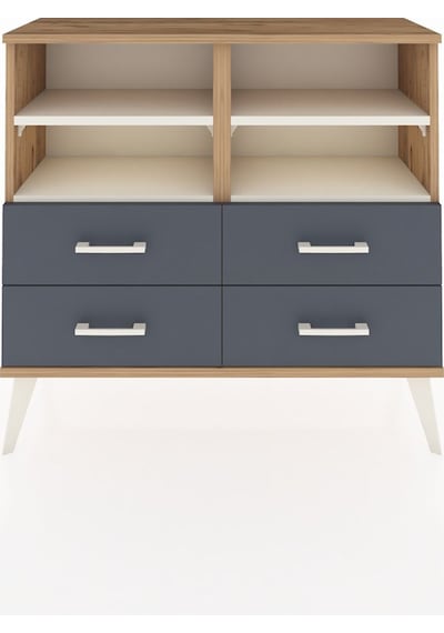 Arges Şifonyer 4 Raflı 4 Çekmeceli 88x30x80 Çam-aytaşı/antrasit Aytaşı/antrasit Arges Şifonyer 4 Raflı 4 Çekmeceli 88x30x80 Çam-aytaşı/antrasit Aytaşı/antrasit