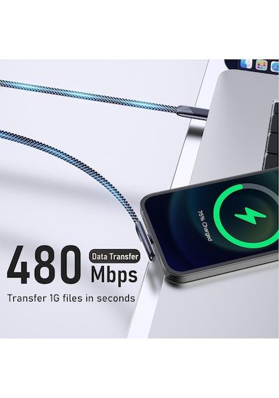 Tuti Süper Hızlı 60w Pd Type-c Şarj Ve Data Kablosu - Dayanıklı Örgülü Tasarım Vertical Yatay K Standart