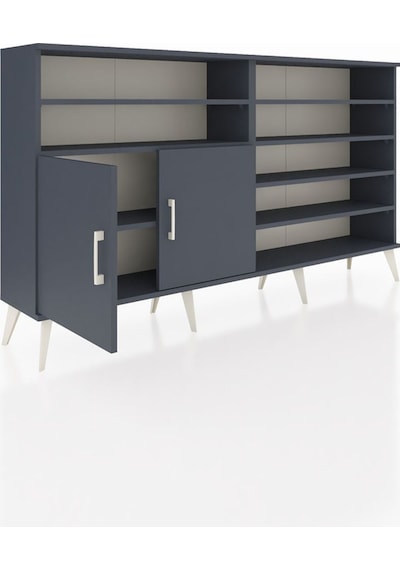 Arges Konsol 7 Raflı 2 Kapaklı 176x30x99 Antrasit-antrasit/çam Antrasıt/atlas Çam - Antrasıt Arges Konsol 7 Raflı 2 Kapaklı 176x30x99 Antrasit-antrasit/çam Antrasıt/atlas Çam - Antrasıt