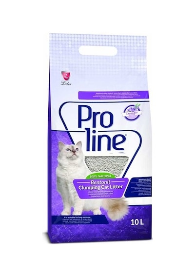 Proline Lavanta Kokulu İnce Taneli Topaklaşan Bentonit Kedi Kumu 4 x 5 L