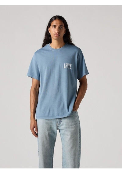Levi's Relaxed Fıt Serıf Logo Erkek Mavi T-shirt 16143-1917-4749 Mavi
