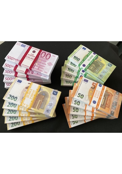 Yeni 20 Deste Karışık Euro 50-100 Ve 200 Euro Geçersiz Para Eğlen