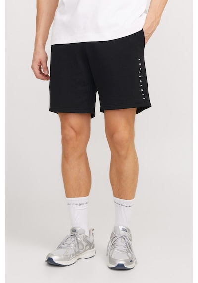 Jack & Jones Jpstestar Jj Sweat Shorts Siyah Erkek Şort 000000000101927780 Siyah