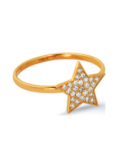 Kuyumcudukkani Elişi Yıldız Şekilli Taşlı Yüzük-10328-r-w Rose Gold