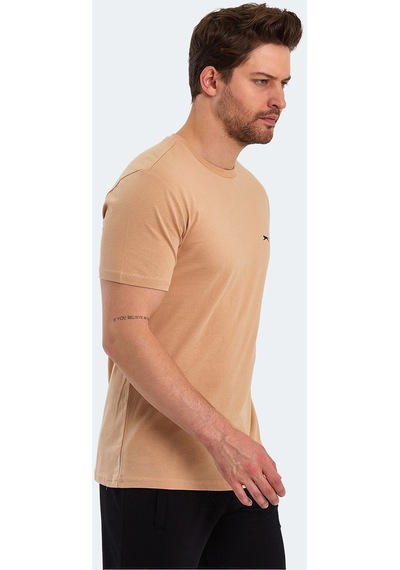 Slazenger PAINT I Erkek Baskılı Bej Tişört