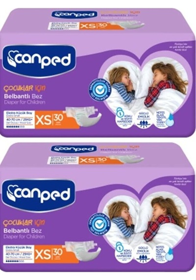 Canped Belbantlı Extra Küçük Hasta Bezi 30 lu x 2 Adet