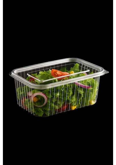 Plastik Kapaklı Sızdırmaz Saklama Kabı 750 Ml 100 Lü Set Tek Kullanımlık Gıda Kabı