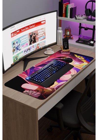No Game No Life Anime V3 - 90x40 Xxl Gaming Kauçuk Kaymaz Taban Mouse Pad Fare Altlığı