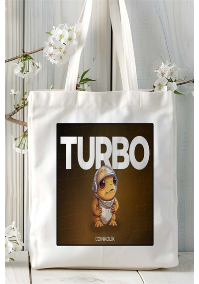 Art Hediye Turbo Baskılı Bez Çanta Omuz Çantası Kişiye Özel Desen 3 Çok Renkli