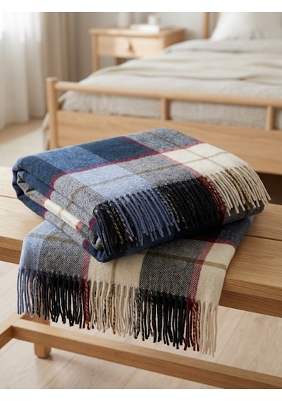 Gençev Home %100 Saf Yün Scotch Battaniye Tek Kişilik 160 x 220