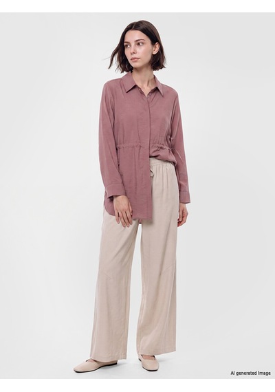 Lcw Modest Bordo Modal Karışımlı Kadın Gömlek Tunik