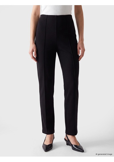 Lcw Modest Siyah Yüksek Bel Dar Fit Kadın Pantolon