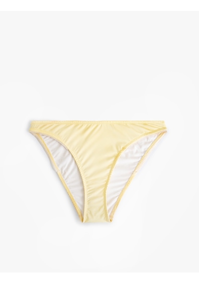 Koton Basic Bikini Altı İşleme Detaylı Normal Bel Sarı 4sak00121mm Sarı