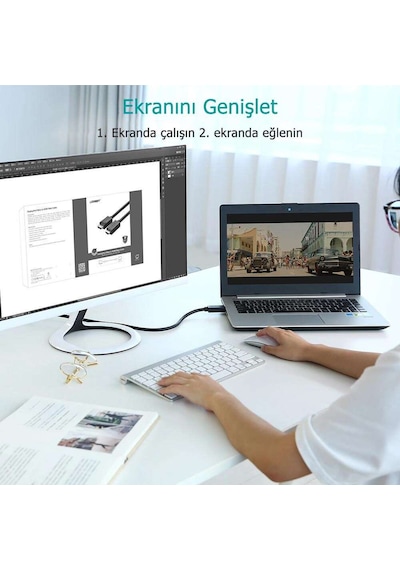 Ugreen 4K Displayport HDMI Dönüştürücü Kablo 1.5 Metre